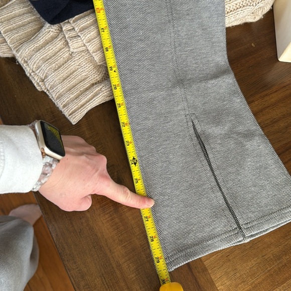 NWT Maeve Anthropologie gray split flare trousers 2P - Picture 9 of 11